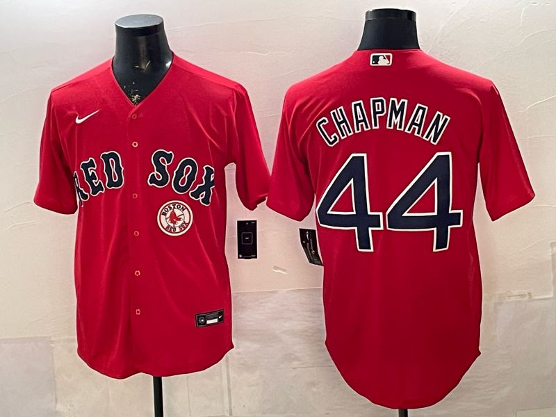 Men 2026 Boston Red Sox #44 Chapman Red Game Nike MLB Jersey style 005->boston red sox->MLB Jersey
